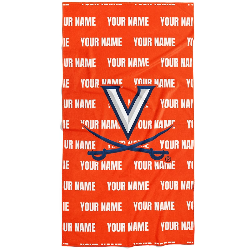 Chad & Jake Virginia Cavaliers 30" x 60" Personalized Repeat Vertical Towel