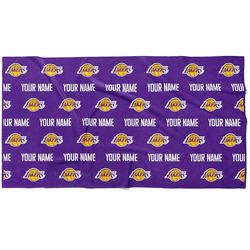 Chad & Jake Los Angeles Lakers 30" x 60" Personalized Repeat Logo Horizontal Towel