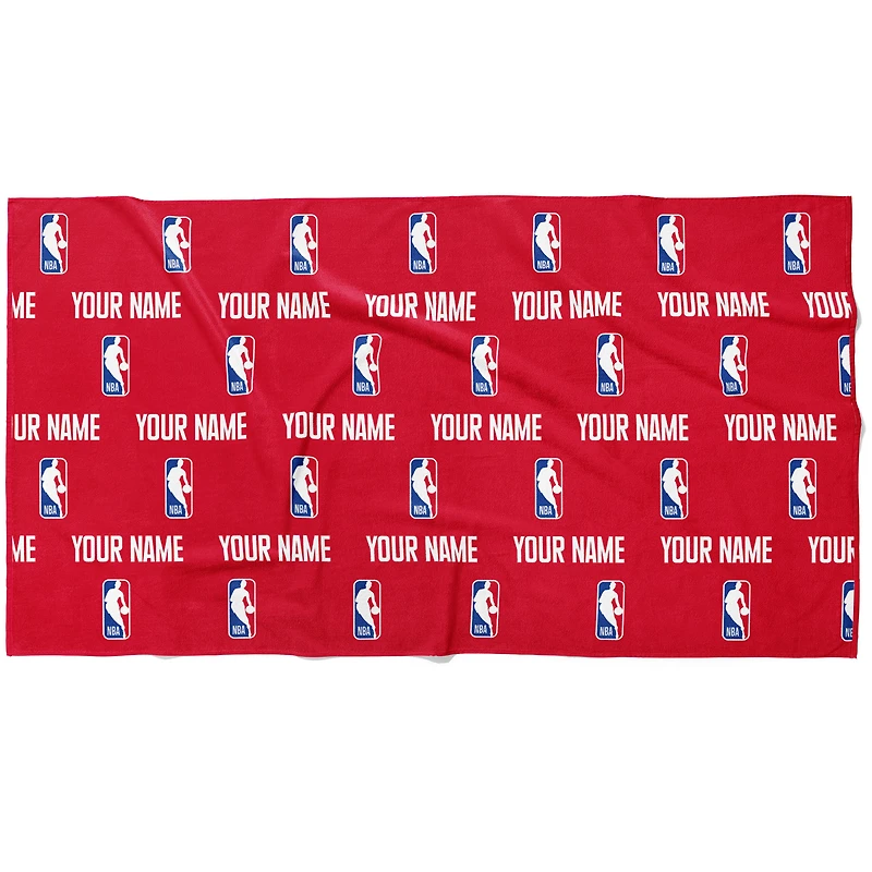 Chad & Jake NBA 30" x 60" Personalized Repeat Logo Horizontal Towel