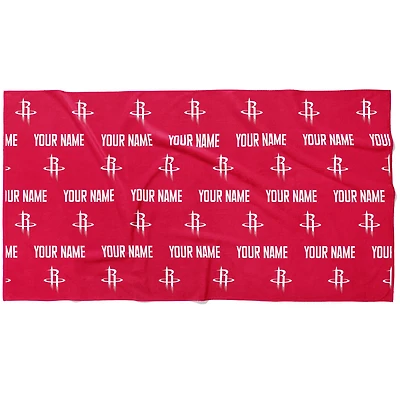 Chad & Jake Houston Rockets 30" x 60" Personalized Repeat Logo Horizontal Towel