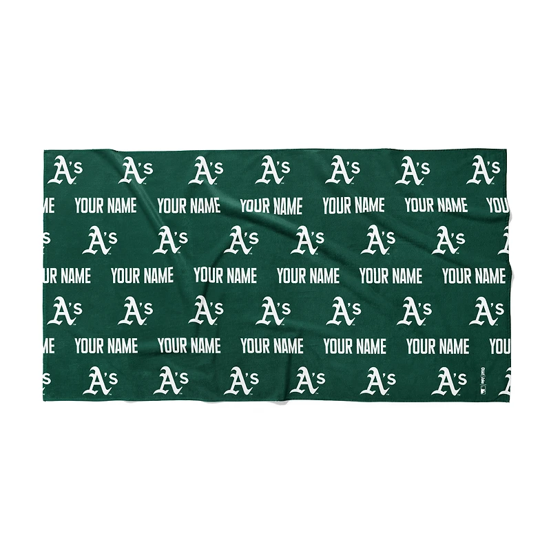 Chad & Jake Oakland Athletics 30" x 60" Personalized Repeat Logo Horizontal Towel