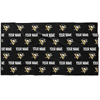 Chad & Jake Pittsburgh Penguins 30" x 60" Personalized Repeat Logo Horizontal Towel