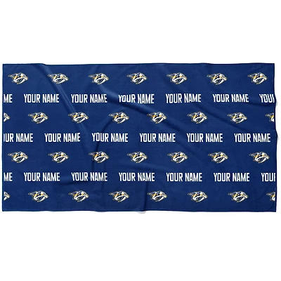 Chad & Jake Nashville Predators 30" x 60" Personalized Repeat Logo Horizontal Towel