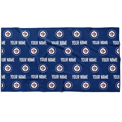 Chad & Jake Winnipeg Jets 30" x 60" Personalized Repeat Logo Horizontal Towel