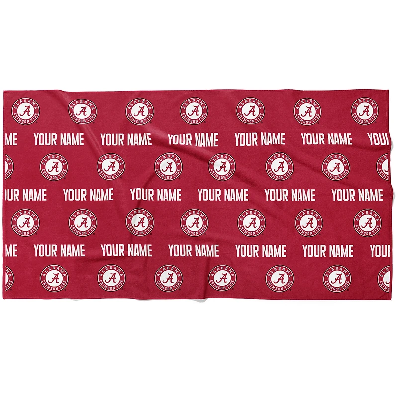 Chad & Jake Alabama Crimson Tide 30" x 60" Personalized Repeat Logo Horizontal Towel