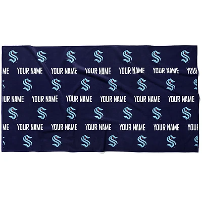 Chad & Jake Seattle Kraken 30" x 60" Personalized Repeat Logo Horizontal Towel