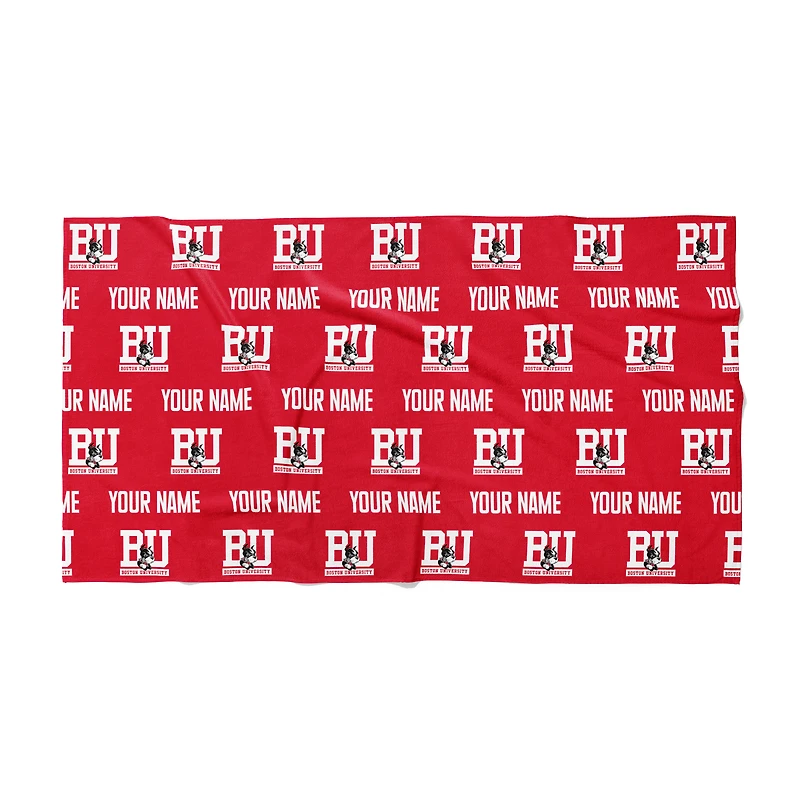 Chad & Jake Boston University 30" x 60" Personalized Repeat Logo Horizontal Towel