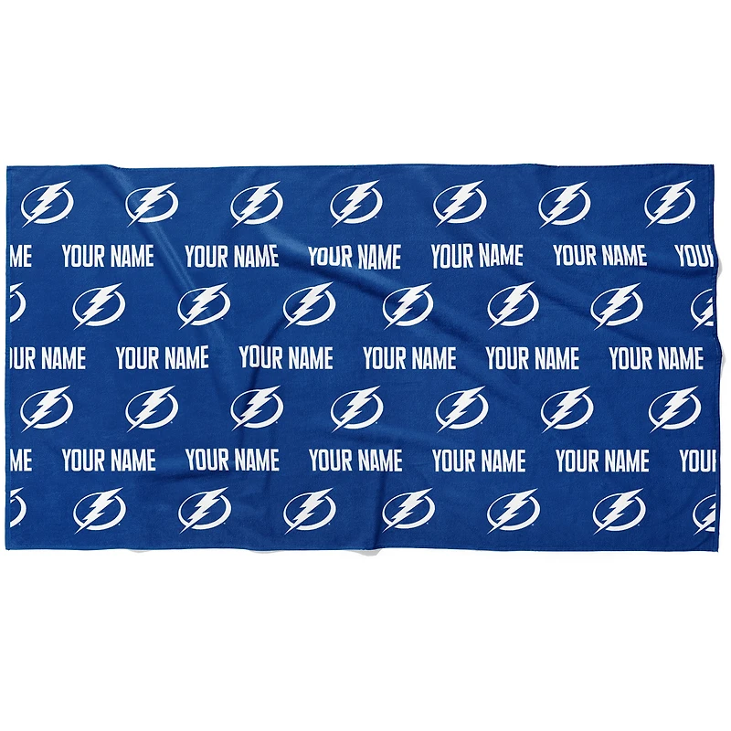 Chad & Jake Tampa Bay Lightning 30" x 60" Personalized Repeat Logo Horizontal Towel