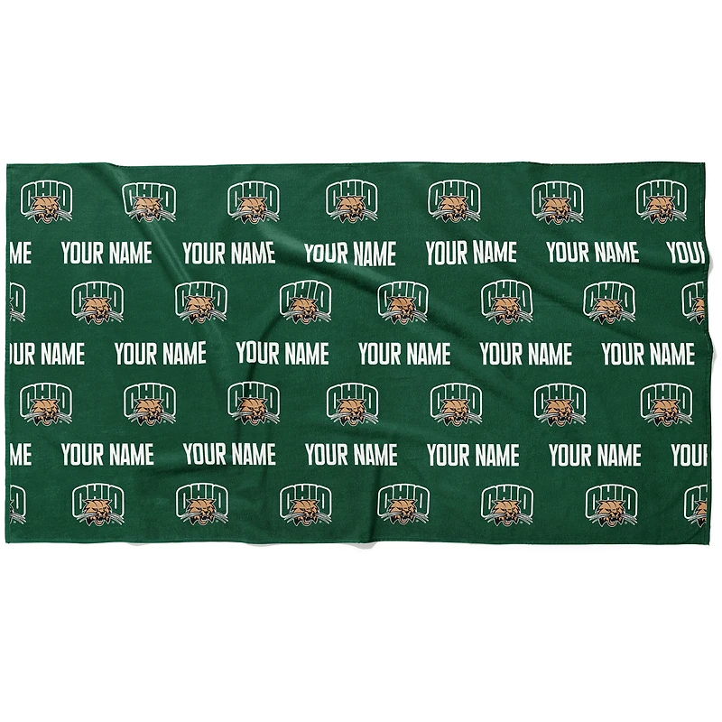 Chad & Jake Ohio Bobcats 30" x 60" Personalized Repeat Logo Horizontal Towel