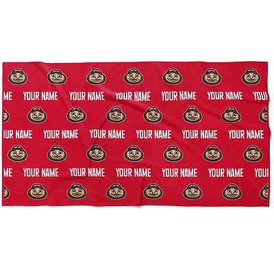 Chad & Jake Ohio State Buckeyes Brutus Buckeye 30" x 60" Personalized Repeat Logo Horizontal Towel