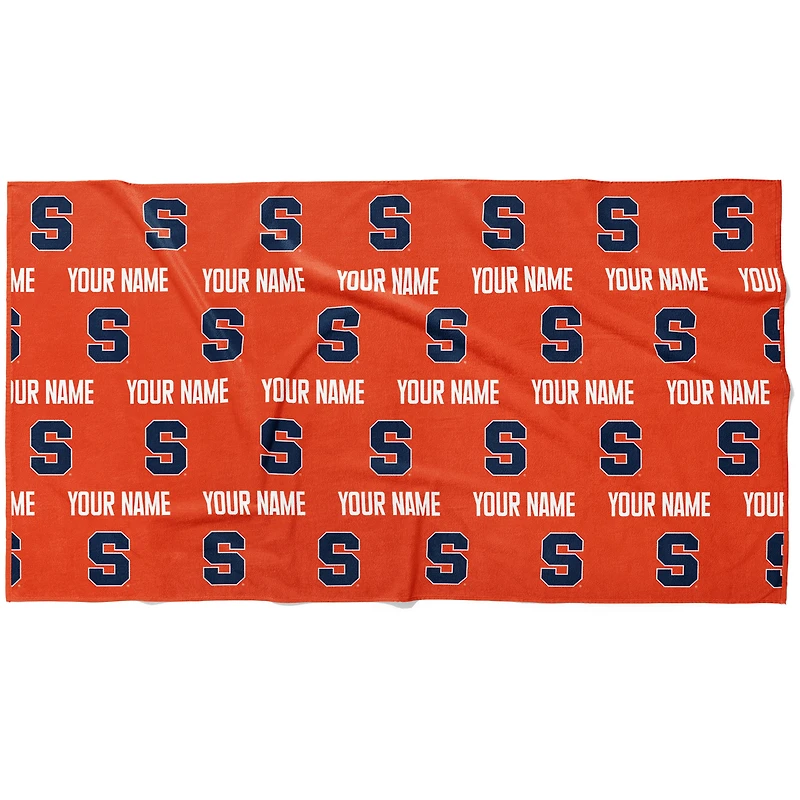 Chad & Jake Syracuse Orange 30" x 60" Personalized Repeat Logo Horizontal Towel
