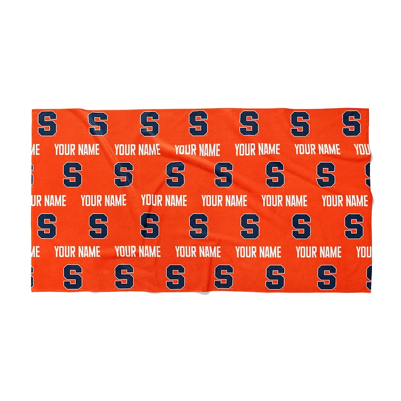 Chad & Jake Syracuse Orange 30" x 60" Personalized Repeat Logo Horizontal Towel