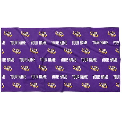 Chad & Jake LSU Tigers 30" x 60" Personalized Repeat Logo Horizontal Towel