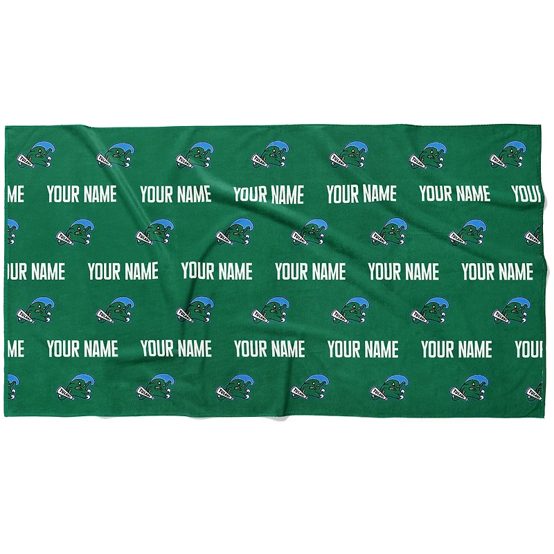 Chad & Jake Tulane Green Wave 30" x 60" Personalized Repeat Logo Horizontal Towel