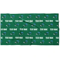 Chad & Jake Tulane Green Wave 30" x 60" Personalized Repeat Logo Horizontal Towel