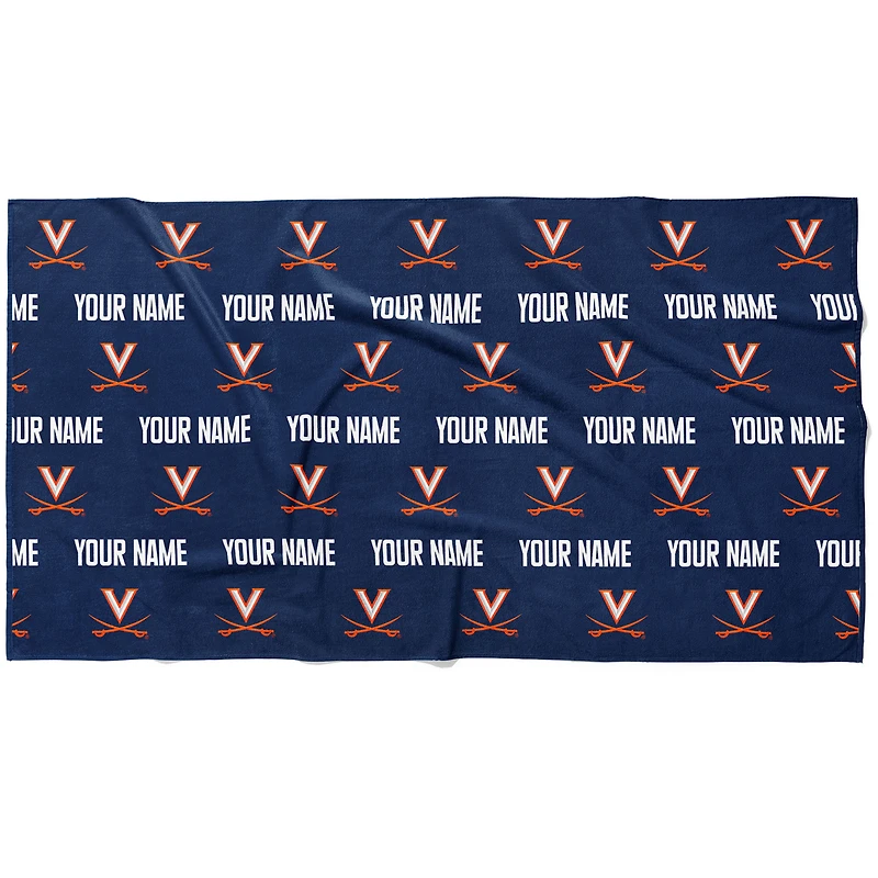 Chad & Jake Virginia Cavaliers 30" x 60" Personalized Repeat Logo Horizontal Towel