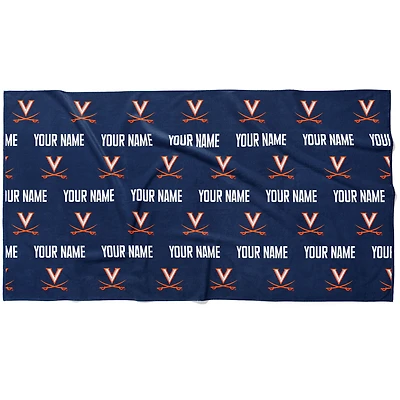 Chad & Jake Virginia Cavaliers 30" x 60" Personalized Repeat Logo Horizontal Towel