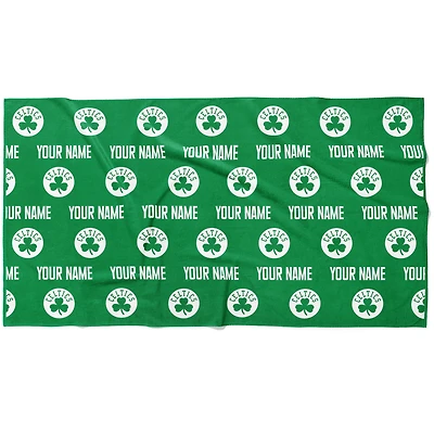 Chad & Jake Boston Celtics 30" x 60" Personalized Repeat Logo Horizontal Towel