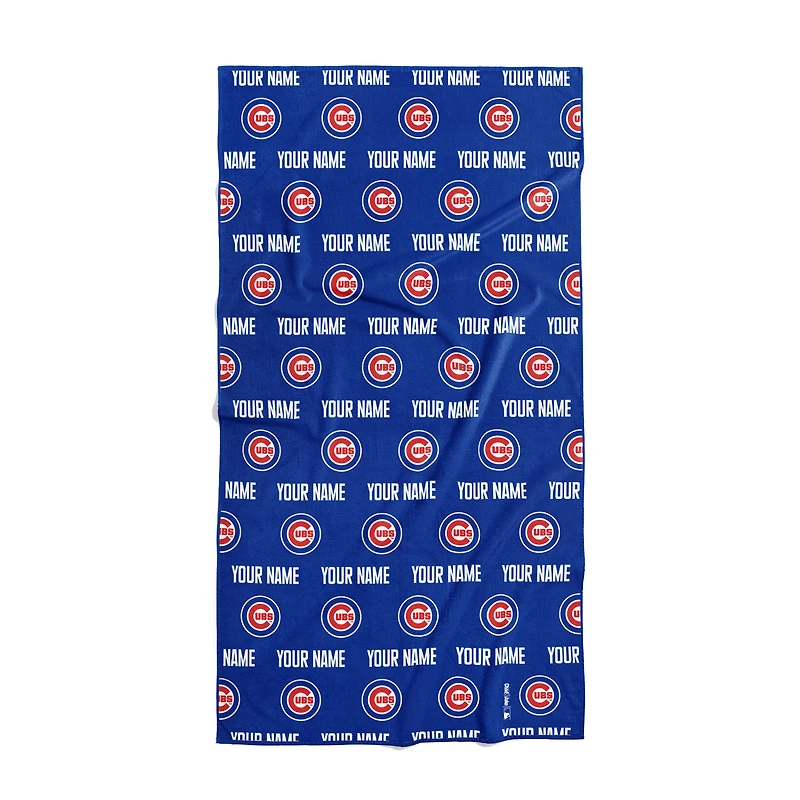 Chad & Jake Chicago Cubs 30" x 60" Personalized Repeat Logo Vertical Towel