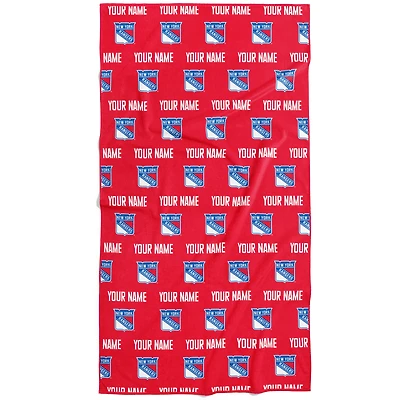 Chad & Jake New York Rangers 30" x 60" Personalized Repeat Logo Vertical Towel