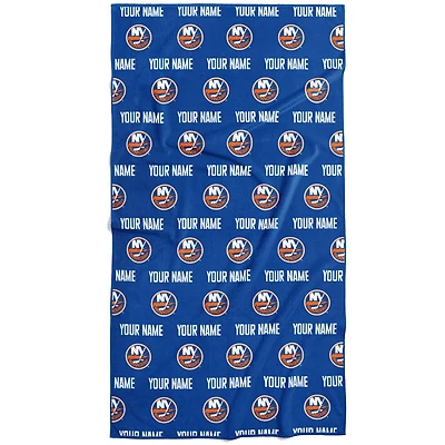 Chad & Jake New York Islanders 30" x 60" Personalized Repeat Logo Vertical Towel