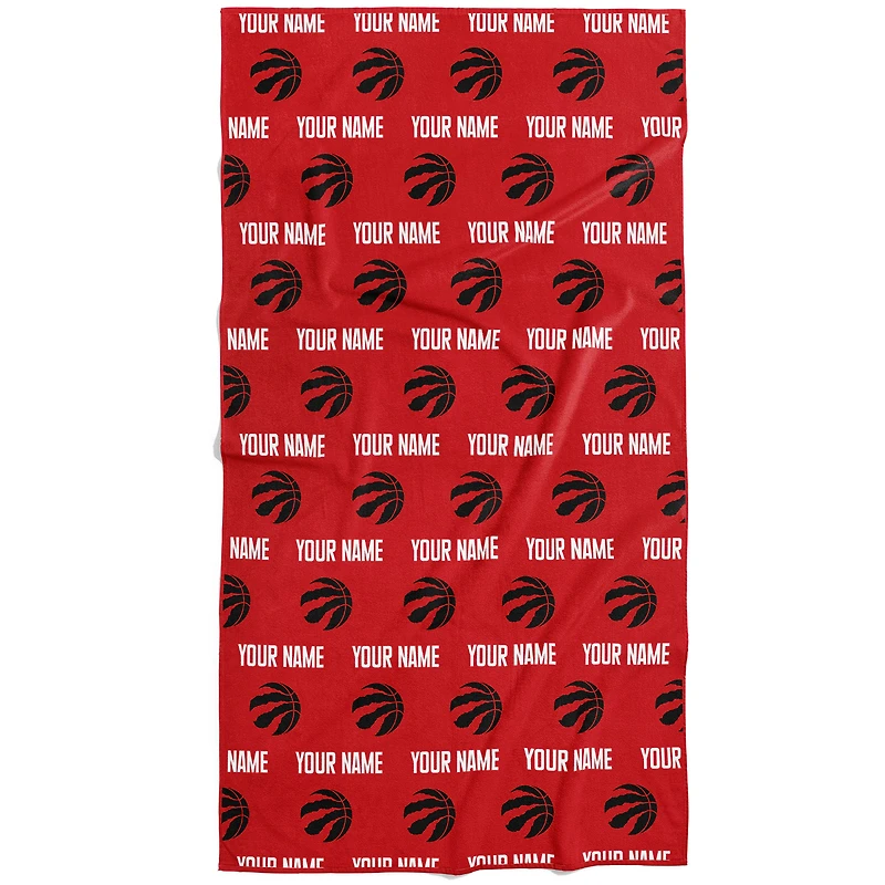 Chad & Jake Toronto Raptors 30" x 60" Personalized Repeat Logo Vertical Towel