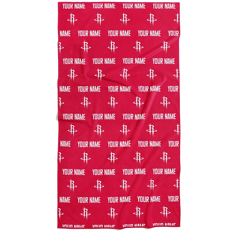 Chad & Jake Houston Rockets 30" x 60" Personalized Repeat Logo Vertical Towel