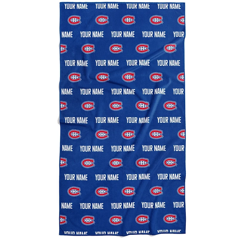 Chad & Jake Montreal Canadiens 30" x 60" Personalized Repeat Logo Vertical Towel