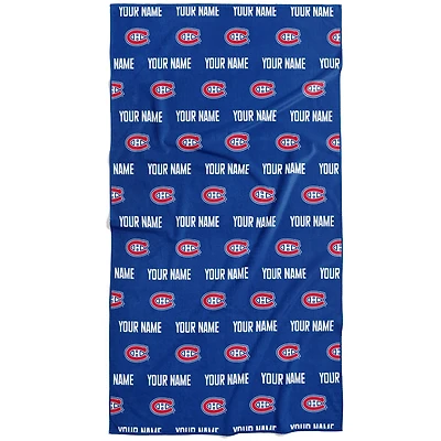 Chad & Jake Montreal Canadiens 30" x 60" Personalized Repeat Logo Vertical Towel