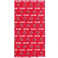 Chad & Jake New Jersey Devils 30" x 60" Personalized Repeat Logo Vertical Towel
