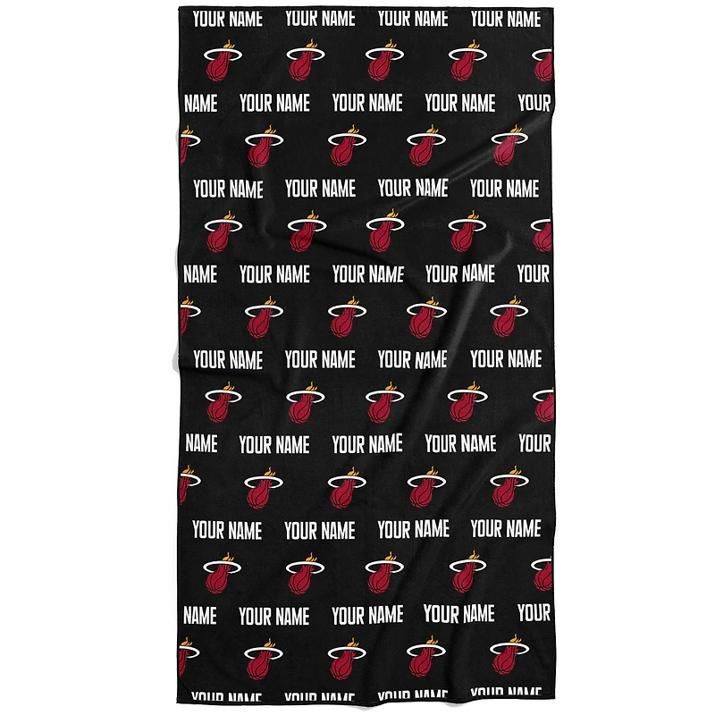 Chad & Jake Miami Heat 30" x 60" Personalized Repeat Logo Vertical Towel