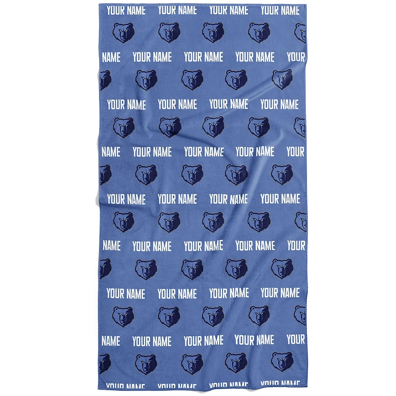 Chad & Jake Memphis Grizzlies 30" x 60" Personalized Repeat Logo Vertical Towel