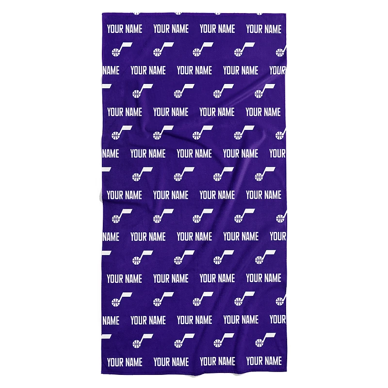 Chad & Jake Utah Jazz 30" x 60" Personalized Repeat Logo Vertical Towel