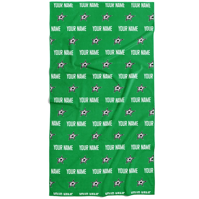 Chad & Jake Dallas Stars 30" x 60" Personalized Repeat Logo Vertical Towel