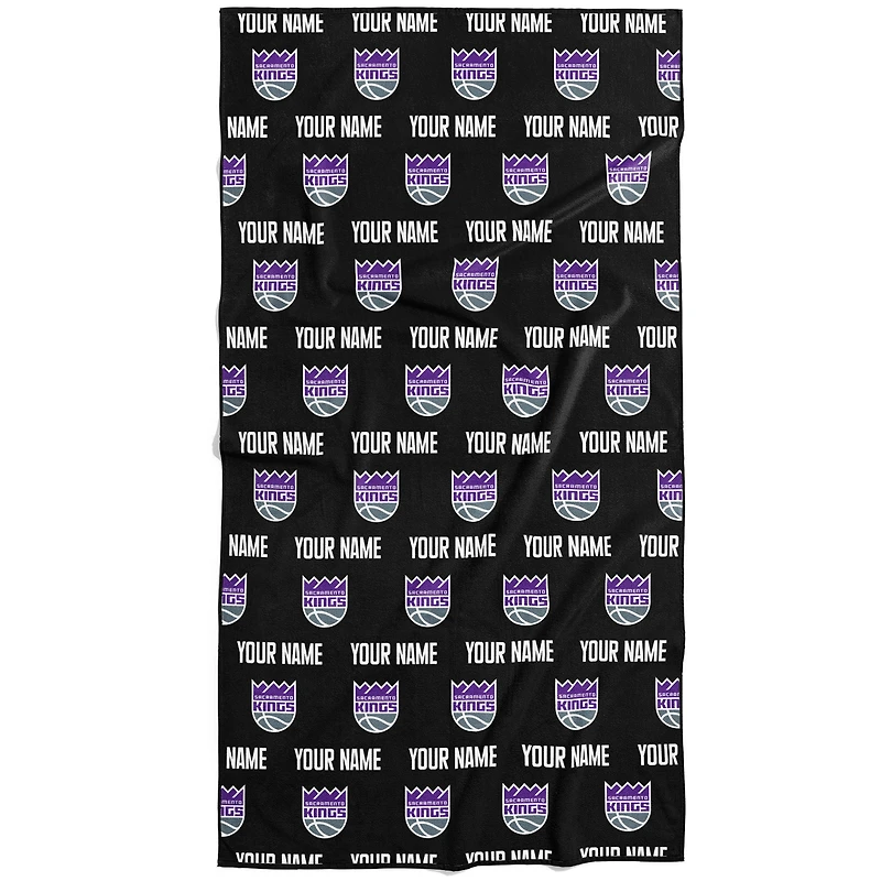 Chad & Jake Sacramento Kings 30" x 60" Personalized Repeat Logo Vertical Towel