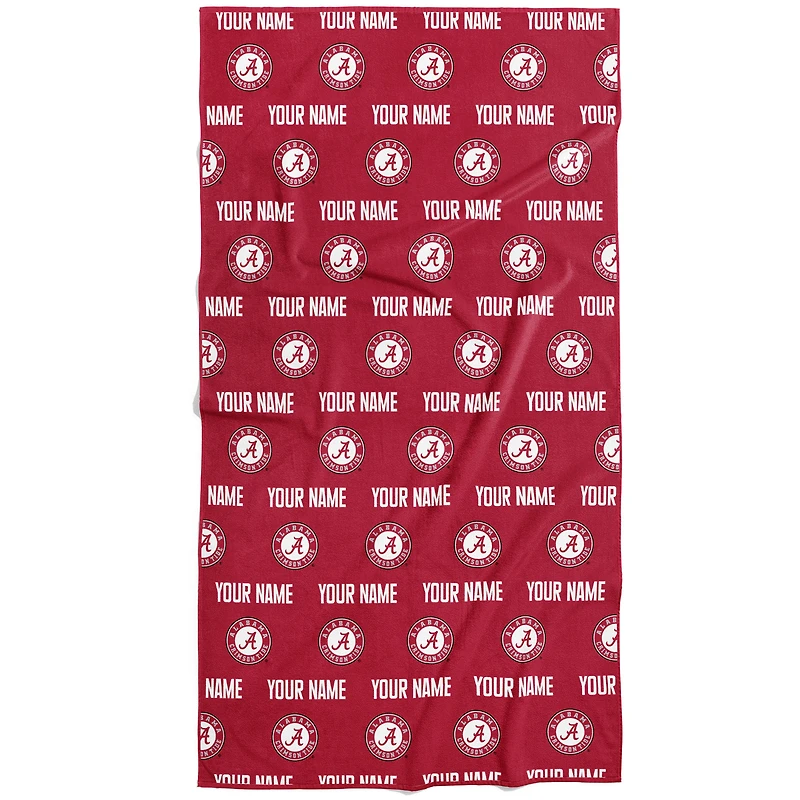 Chad & Jake Alabama Crimson Tide 30" x 60" Personalized Repeat Logo Vertical Towel