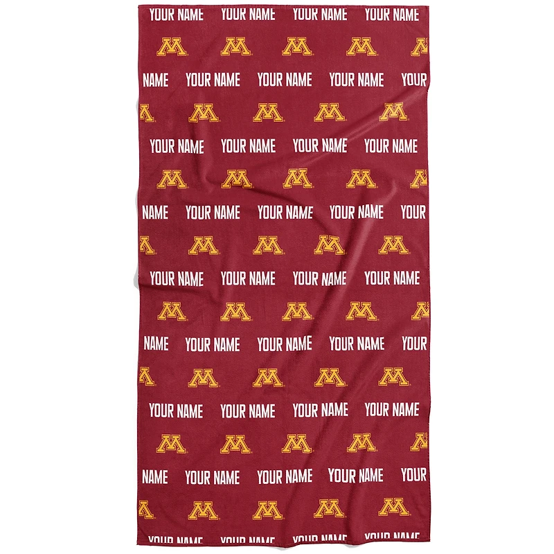 Chad & Jake Minnesota Golden Gophers 30" x 60" Personalized Repeat Logo Vertical Towel