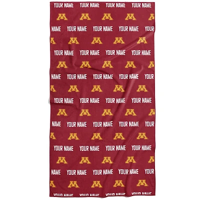 Chad & Jake Minnesota Golden Gophers 30" x 60" Personalized Repeat Logo Vertical Towel