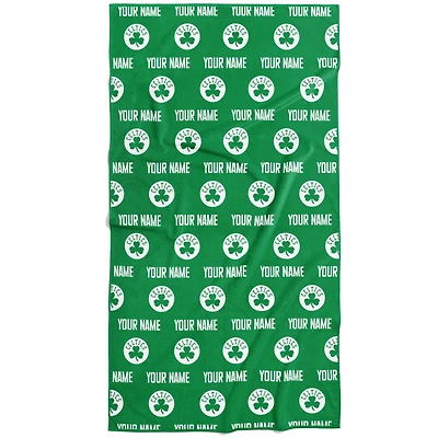 Chad & Jake Boston Celtics 30" x 60" Personalized Repeat Logo Vertical Towel