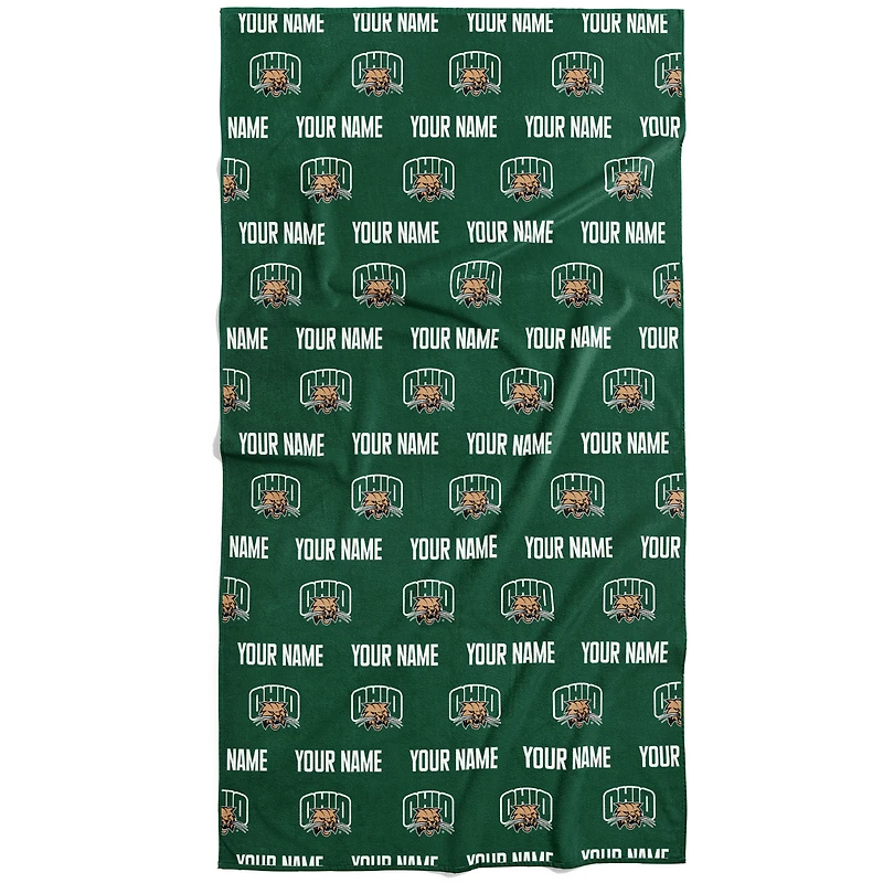 Chad & Jake Ohio Bobcats 30" x 60" Personalized Repeat Logo Vertical Towel
