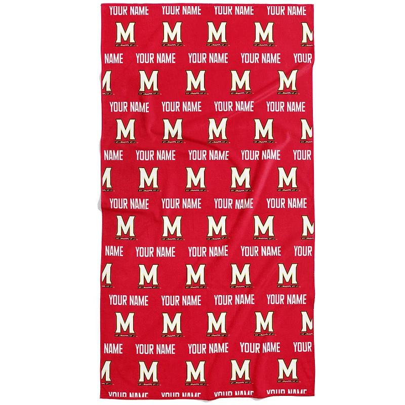 Chad & Jake Maryland Terrapins 30" x 60" Personalized Repeat Logo Vertical Towel