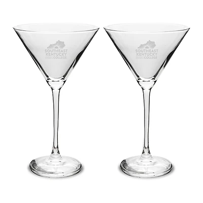 Southeast Kentucky Community & Technical College Two-Piece Traditional 10oz. Martini Glass Set