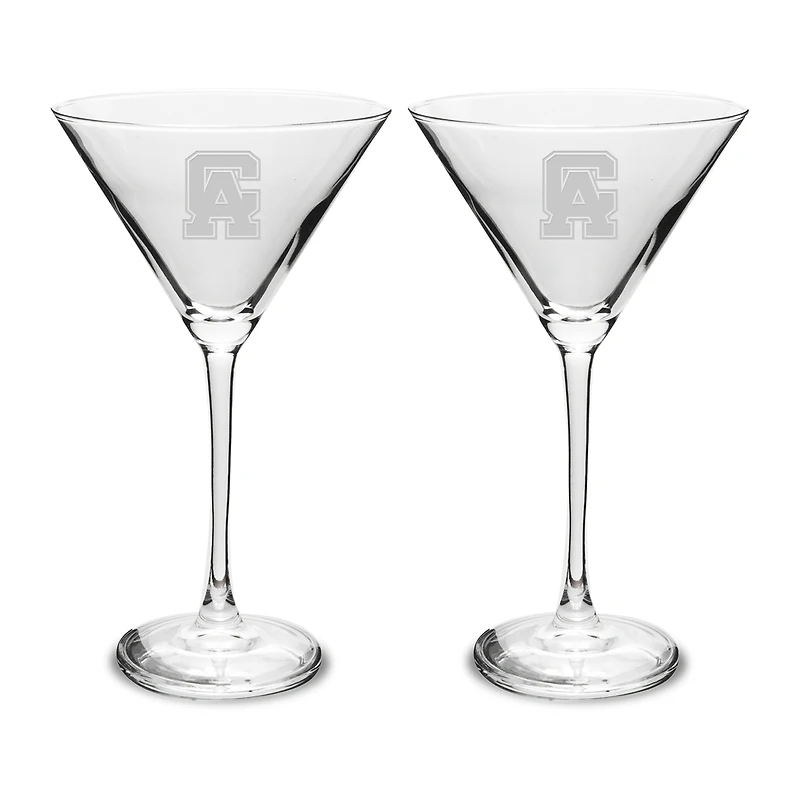 Central Alabama Community College Trojans Two-Piece Traditional 10oz. Martini Glass Set