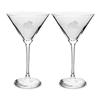 Jefferson Community and Technical College Two-Piece Traditional 10oz. Martini Glass Set