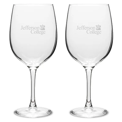 Jefferson Vikings Two-Piece 19oz. Traditional Wine Glass Set