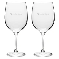 Central Maine Community College Two-Piece 19oz. Traditional Wine Glass Set