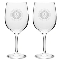Middle Georgia State Knights Two-Piece 19oz. Traditional Wine Glass Set