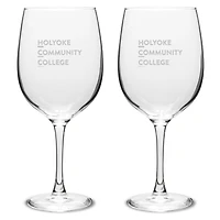 Holyoke Community College Two-Piece 19oz. Traditional Wine Glass Set