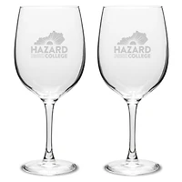 Hazard Community and Technical College Two-Piece 19oz. Traditional Wine Glass Set