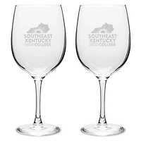 Southeast Kentucky Community & Technical College Two-Piece 19oz. Traditional Wine Glass Set
